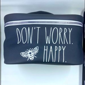 Rae Dunn Cosmetic Bag Don’t Worry 🐝 Happy NWT